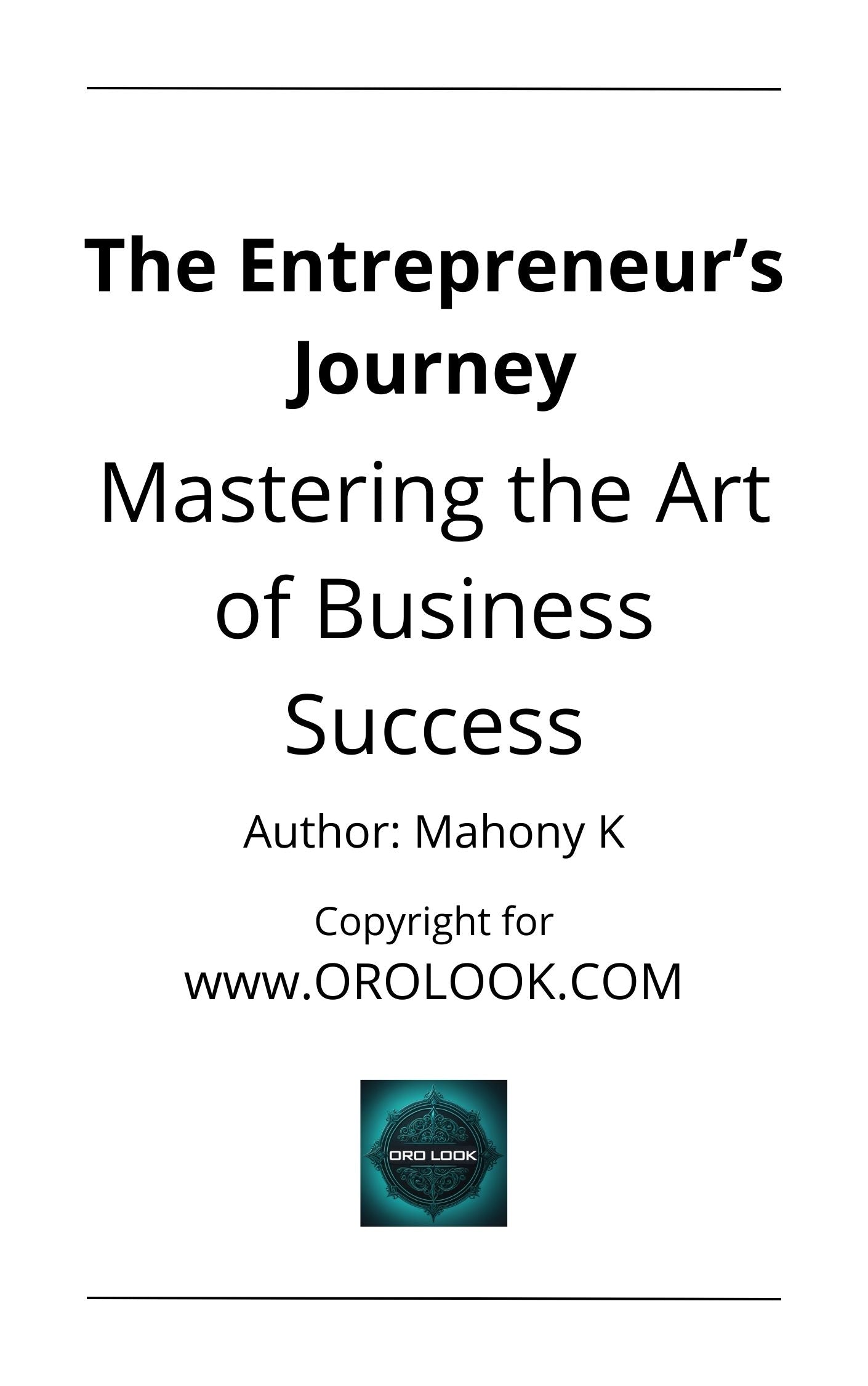 The Entrepreneur’s Journey